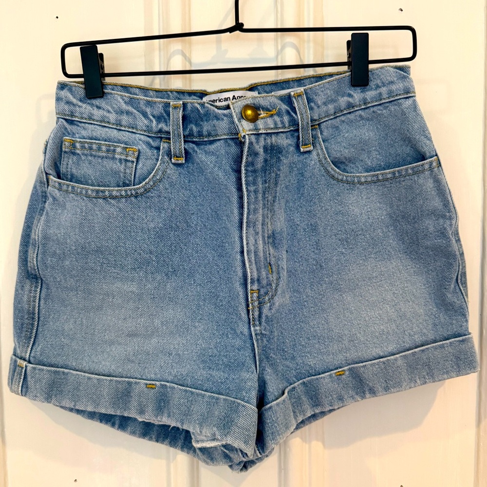 American Apparel High-Waisted Cuff Shorts - Women’s Size 28